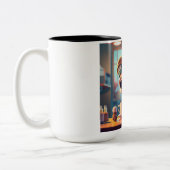 Halloween Skeleton #2 Zweifarbige Tasse (Links)