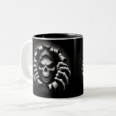 Halloween Skeleton 3 D Mug Zweifarbige Tasse (Vorderseite Links)