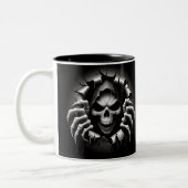 Halloween Skeleton 3 D Mug Zweifarbige Tasse (Links)