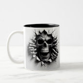 Halloween Skeleton 3 D Mug Zweifarbige Tasse (Links)
