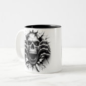 Halloween Skeleton 3 D Mug Zweifarbige Tasse (Vorderseite Links)