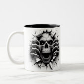 Halloween Skeleton 3 D Mug Zweifarbige Tasse (Links)