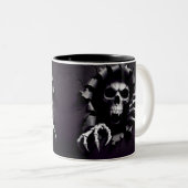 Halloween Skeleton 3 D Mug Zweifarbige Tasse (VorderseiteRechts)