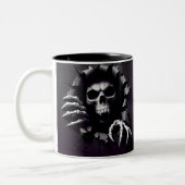 Halloween Skeleton 3 D Mug Zweifarbige Tasse (Links)