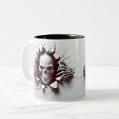 Halloween Skeleton 3 D Mug Zweifarbige Tasse (Vorderseite Links)
