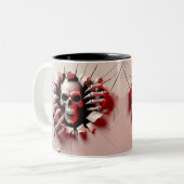 Halloween Skeleton 3 D Mug Zweifarbige Tasse (Vorderseite Links)