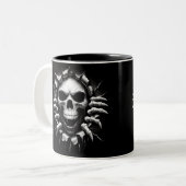Halloween Skeleton 3 D Mug Zweifarbige Tasse (Vorderseite Links)