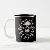 Halloween Skeleton 3 D Mug Zweifarbige Tasse (Links)