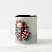 Halloween Skeleton 3 D Mug Zweifarbige Tasse (Vorderseite Links)