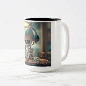 Halloween Skeleton #3 Zweifarbige Tasse (VorderseiteRechts)