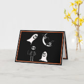 Halloween Skeleton Animals Gang Karte (Gelbe Blume)