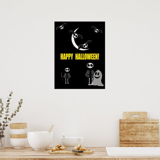 Halloween Skeleton Animals Gang Poster (Küche)