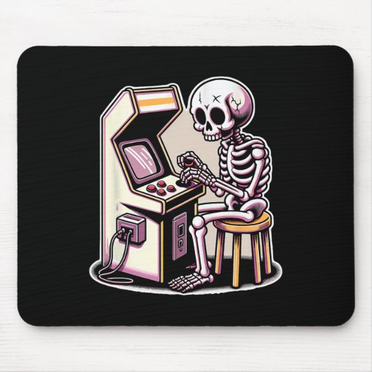 Halloween Skeleton Arcade Kabinett Mousepad (Vorne)
