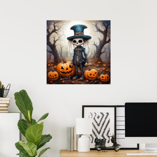 Halloween Skeleton Art Poster (Heimbüro)