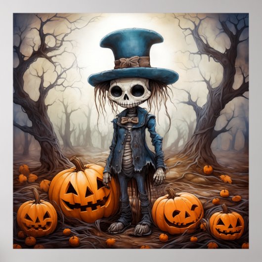 Halloween Skeleton Art Poster (Vorne)