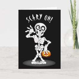 Halloween Skeleton auf Black Karte