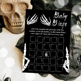 Halloween Skeleton Baby Dusche Bingo Spiel Einladung
