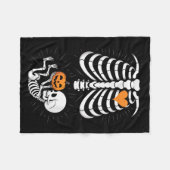 Halloween Skeleton Baby Rib Cage Maternity Pregnan Fleecedecke (Vorderseite (Horizontal))