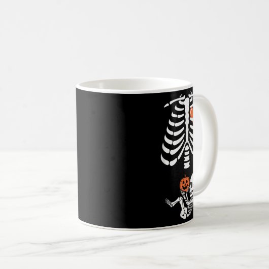 Halloween Skeleton Baby Rib Cage Maternity Pregnan Kaffeetasse (VorderseiteRechts)