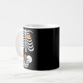 Halloween Skeleton Baby Rib Cage Maternity Pregnan Kaffeetasse (Vorderseite Links)