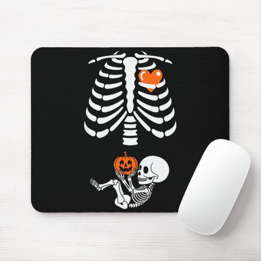 Halloween Skeleton Baby Rib Cage Maternity Pregnan Mousepad (Mit Mouse)