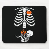 Halloween Skeleton Baby Rib Cage Maternity Pregnan Mousepad (Vorne)