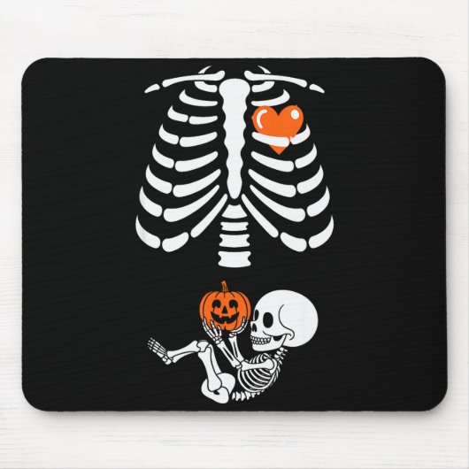 Halloween Skeleton Baby Rib Cage Maternity Pregnan Mousepad (Vorne)