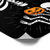Halloween Skeleton Baby Rib Cage Maternity Pregnan Poster (Ecke)