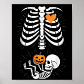 Halloween Skeleton Baby Rib Cage Maternity Pregnan Poster (Vorne)