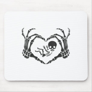 Halloween Skeleton Baby Rib Cage Pregnant Pumpkin Mousepad