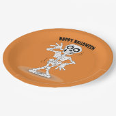 Halloween Skeleton Background Pappteller (Schrägansicht)