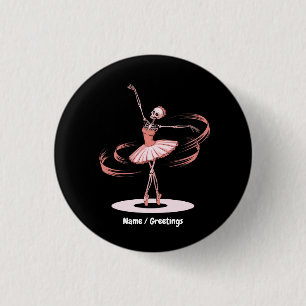 Halloween Skeleton Ballerina Ballerina Tanz Kostüm Button