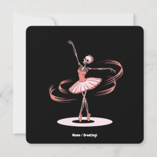 Halloween Skeleton Ballerina Ballerina Tanz Kostüm Einladung