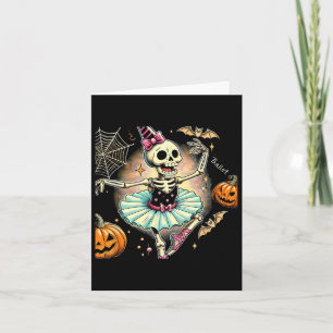 Halloween Skeleton Ballett Tanz Ballerina Karte