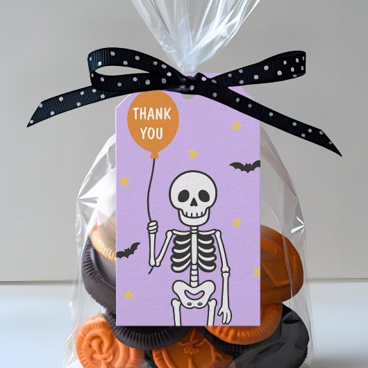 Halloween Skeleton Balloon Danke Geschenkanhänger