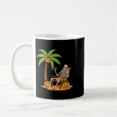 Halloween Skeleton Beach Vacation Palm Tree Pumpki Kaffeetasse (Links)