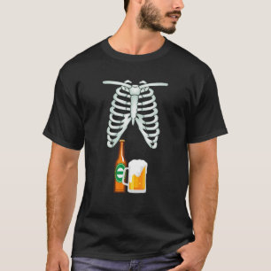 Halloween Skeleton Beer Belly Xray Meme Funny Cost T-Shirt