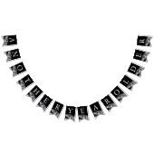 Halloween Skeleton Black und White zum Geburtstag Wimpelkette (Alle)