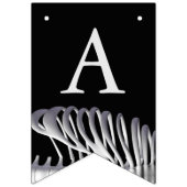 Halloween Skeleton Black und White zum Geburtstag Wimpelkette (Erste Fahne)