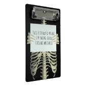 Halloween Skeleton Bone Seriöse Business-Zwischena Mini Klemmbrett (Schrägansicht)
