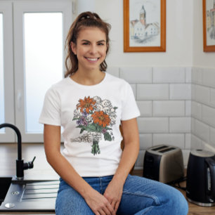 HALLOWEEN SKELETON BOUQUET VON BLUME T-Shirt