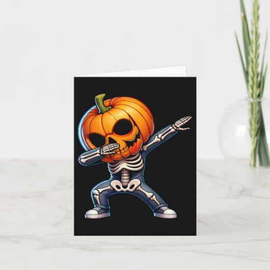 Halloween Skeleton Boys Trick Leckerei Funny Pumpk Karte (Vorderseite)
