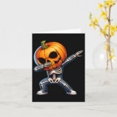 Halloween Skeleton Boys Trick Leckerei Funny Pumpk Karte (Gelbe Blume)