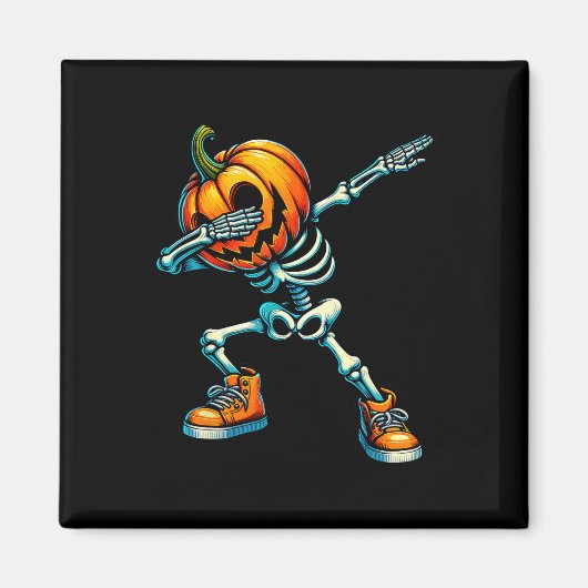 Halloween Skeleton Boys Trick Leckerei Funny Pumpk Magnet (Vorne)