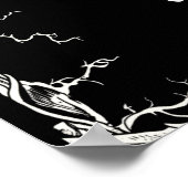 Halloween Skeleton Bridge oder Die Bridal Willkomm Poster (Ecke)