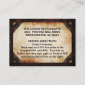 Halloween Skeleton Brown Gothic Matching Empfang Begleitkarte (Rückseite)