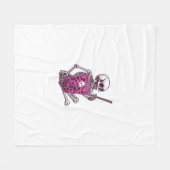 Halloween Skeleton Bubble Tee Fleecedecke (Vorderseite (Horizontal))
