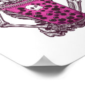 Halloween Skeleton Bubble Tee Poster (Ecke)