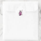 Halloween Skeleton Bubble Tee Runder Aufkleber (Tasche)