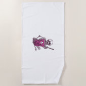 Halloween Skeleton Bubble Tee Strandtuch (Vorderseite)